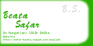 beata safar business card